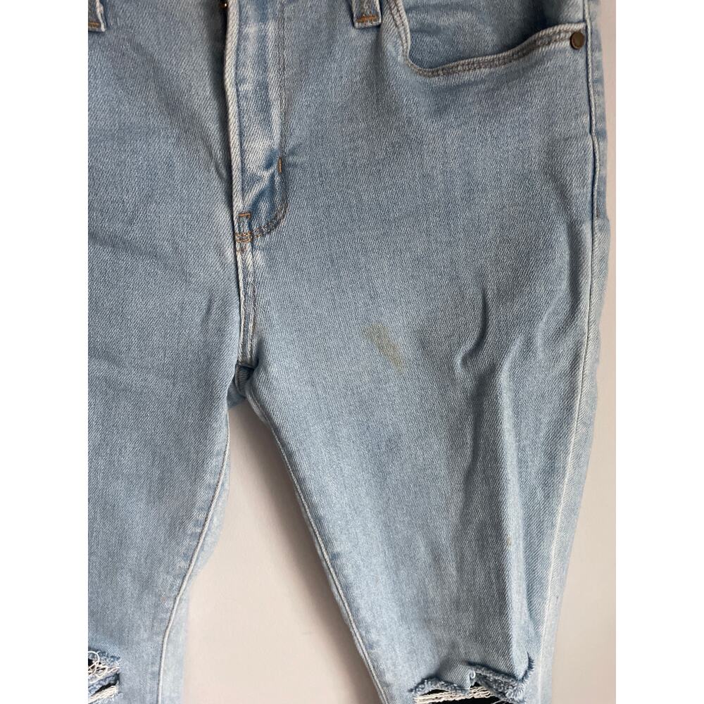 Just Black Light Wash Skinny Jeans Distressed Minimalist casual size 29" - Picture 2 of 4